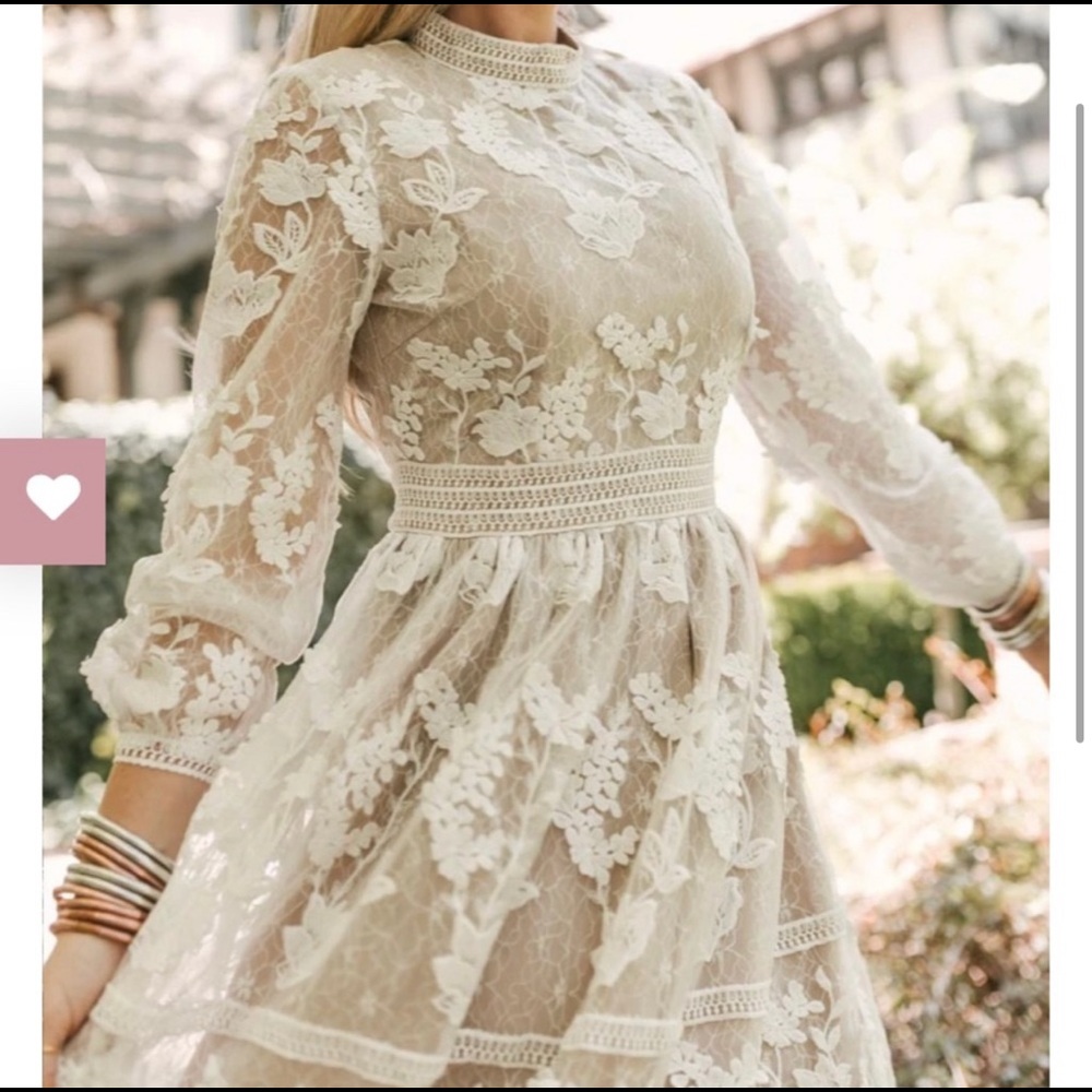 Ivy City Co. Verona White Lace Dress